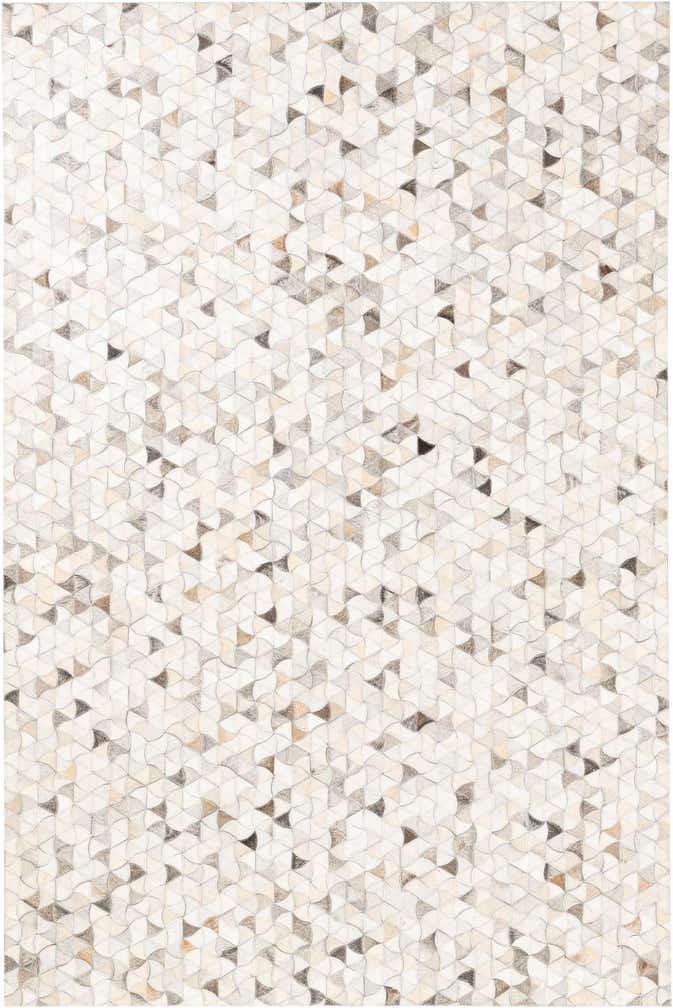 5' 3 x 7' 10 Cowhide Leather Rug