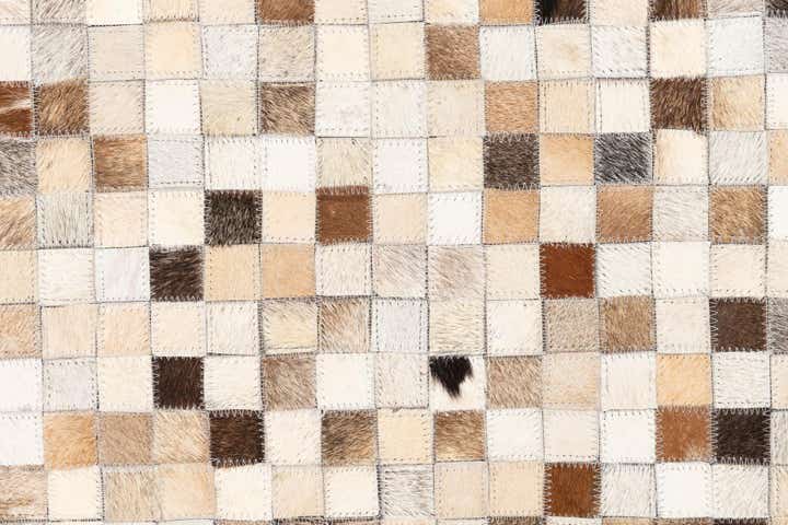 5' x 8' 1 Cowhide Leather Rug