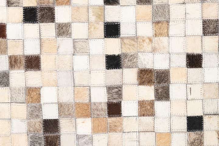 5' x 8' 1 Cowhide Leather Rug