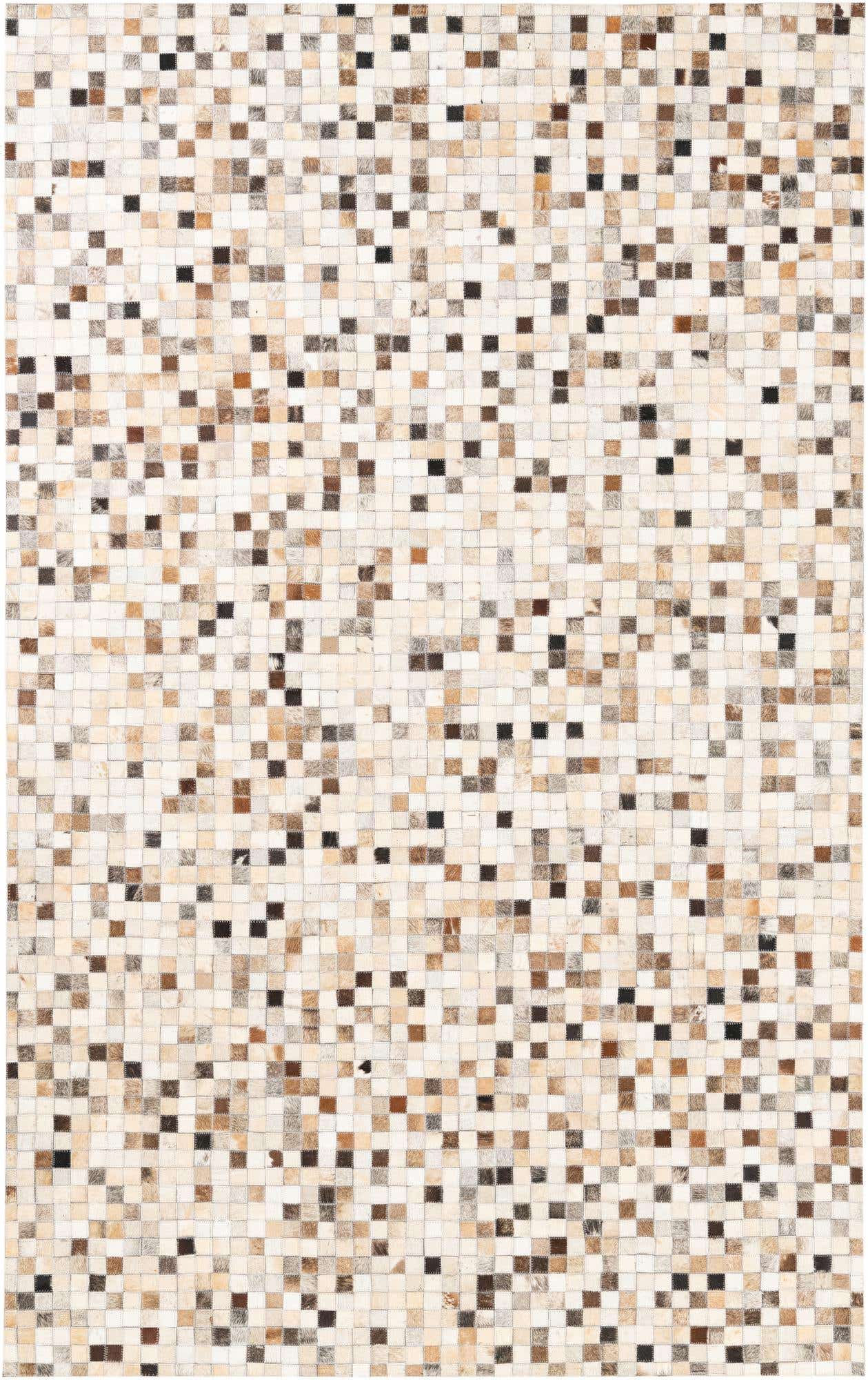 5' x 8' 1 Cowhide Leather Rug