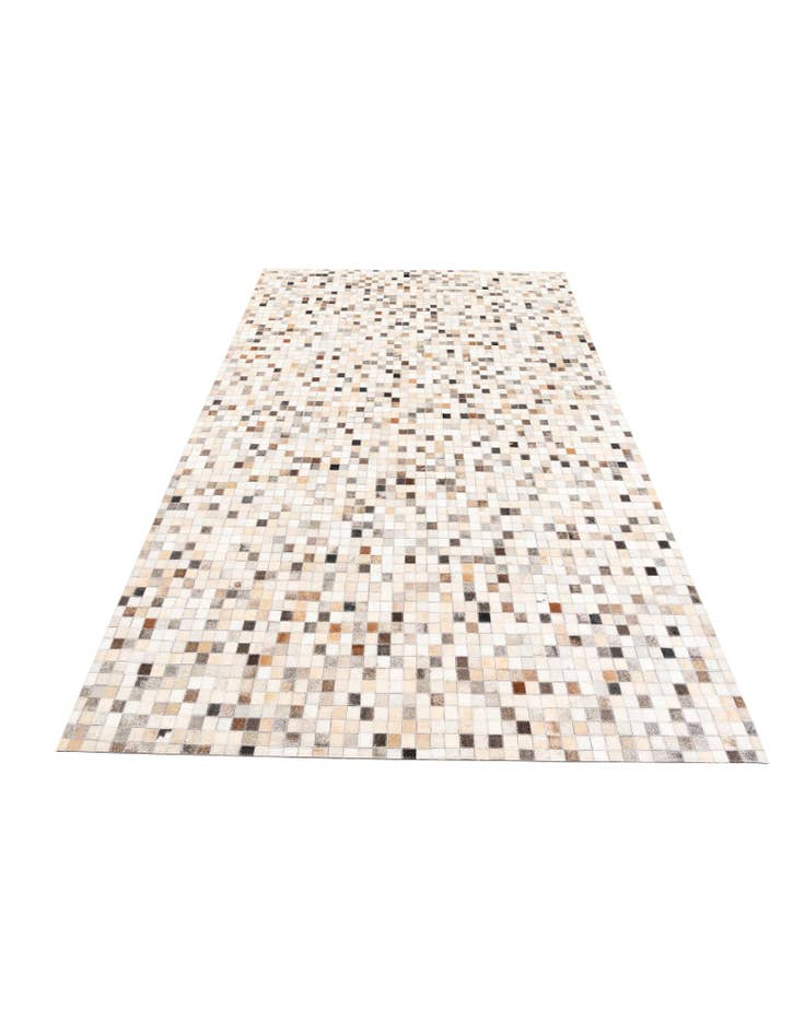 Detail image of 5' 1 x 8' Cowhide Leather Rug