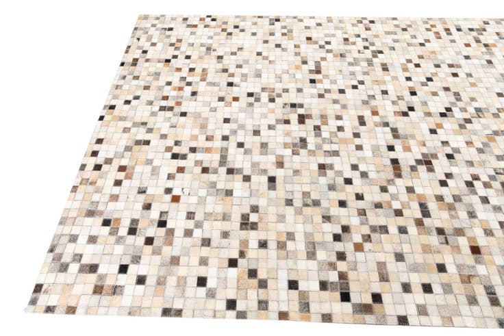 Detail image of 5' 1 x 8' Cowhide Leather Rug