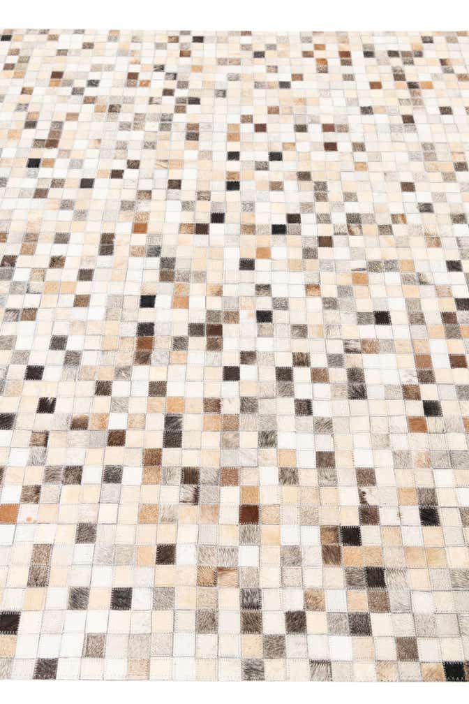 5' 1 x 8' Cowhide Leather Rug