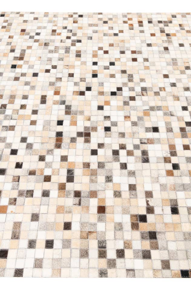 Detail image of 5' 1 x 8' Cowhide Leather Rug