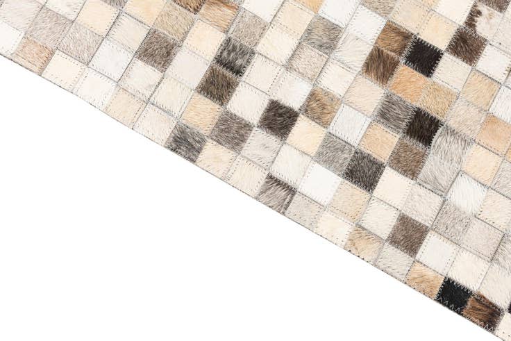 Detail image of 5' 1 x 8' Cowhide Leather Rug