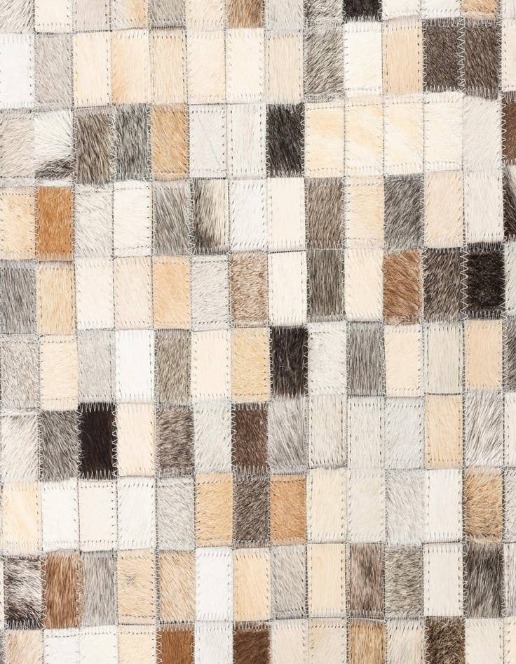 Detail image of 5' 1 x 8' Cowhide Leather Rug