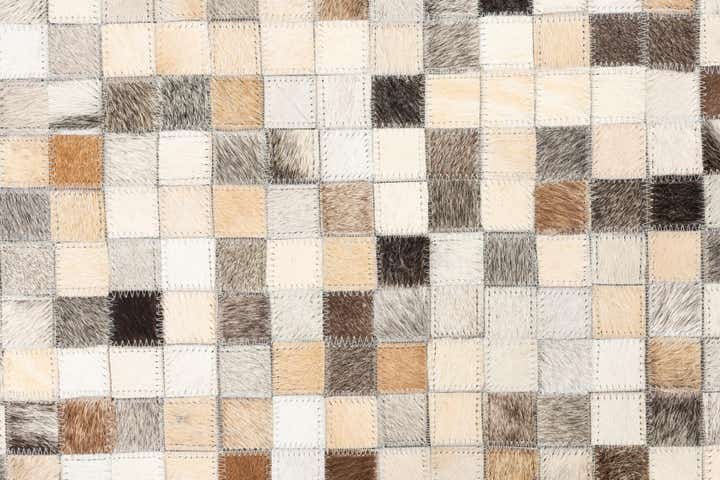 5' 1 x 8' Cowhide Leather Rug