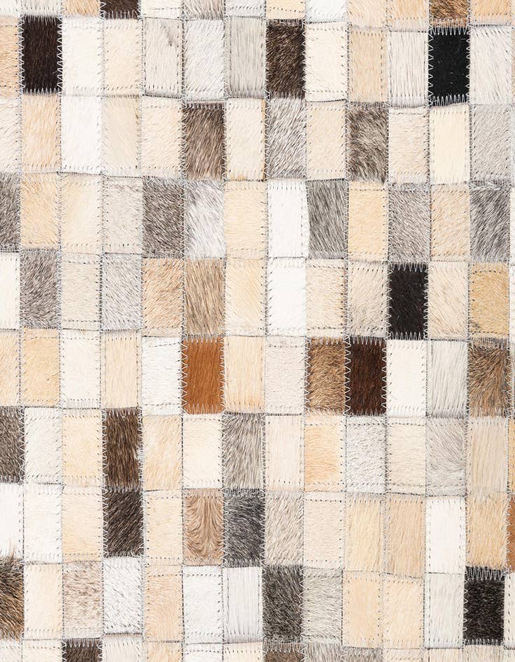 Detail image of 5' 1 x 8' Cowhide Leather Rug