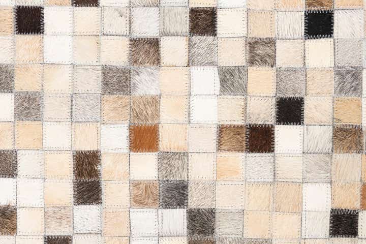 5' 1 x 8' Cowhide Leather Rug