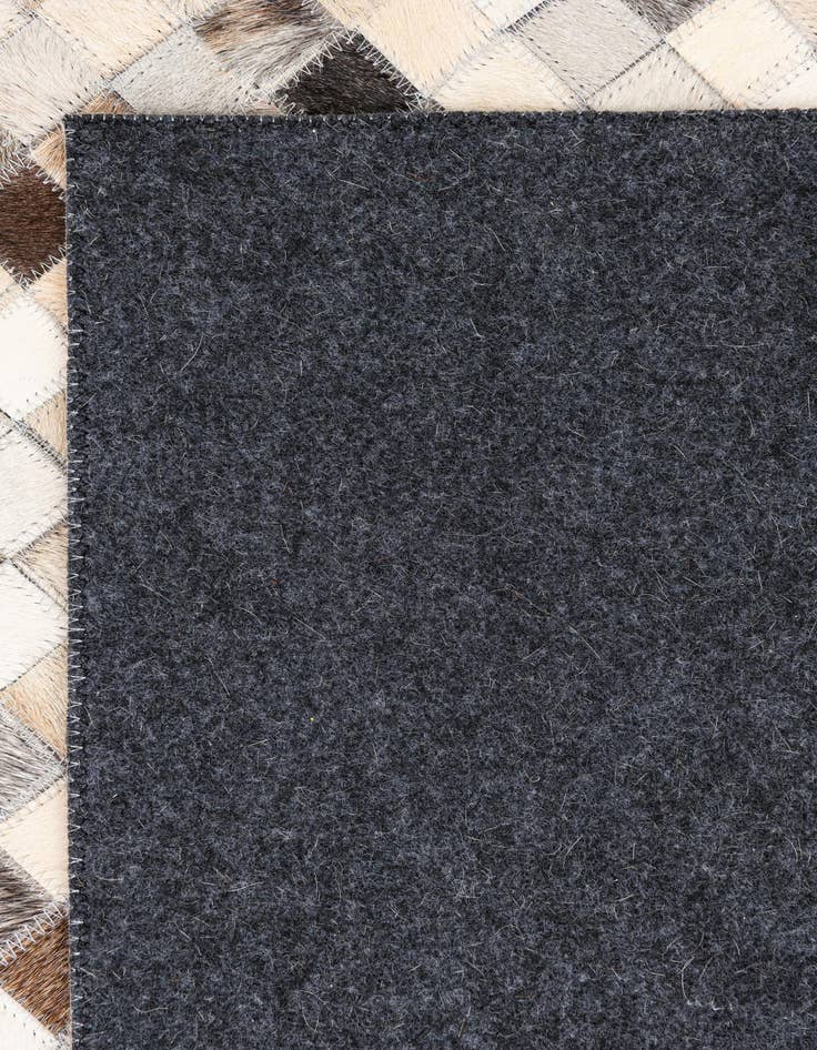 Detail image of 5' 1 x 8' Cowhide Leather Rug