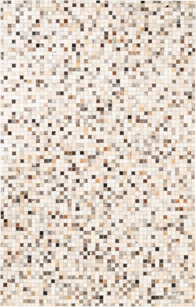 5' 1 x 8' Cowhide Leather Rug