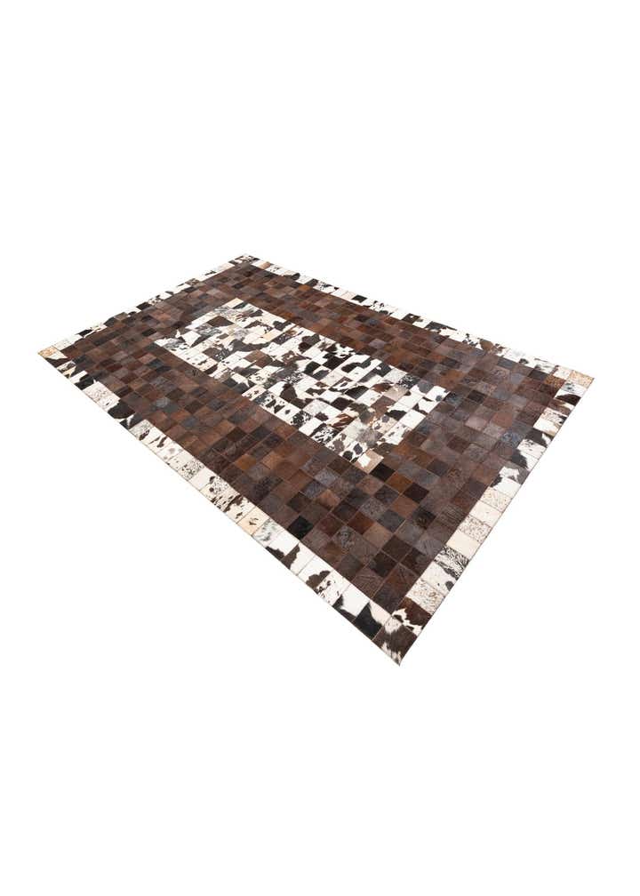 5' 1 x 8' Cowhide Leather Rug