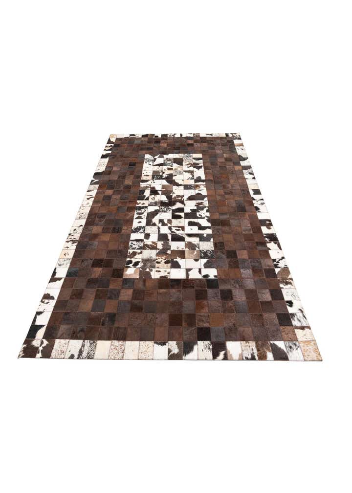 5' 1 x 8' Cowhide Leather Rug