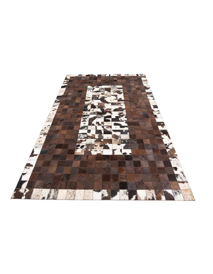 Detail image of 5' 1 x 8' Cowhide Leather Rug