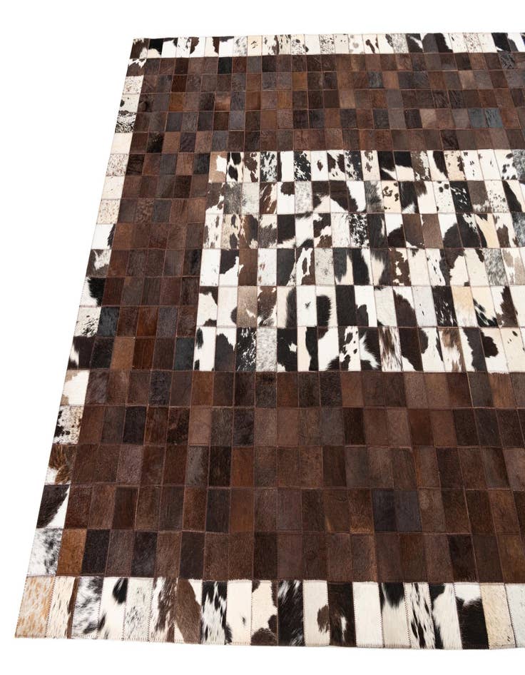 Detail image of 5' 1 x 8' Cowhide Leather Rug