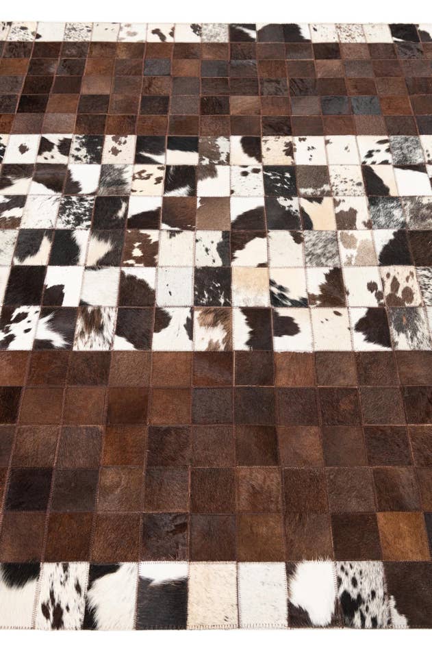 Detail image of 5' 1 x 8' Cowhide Leather Rug