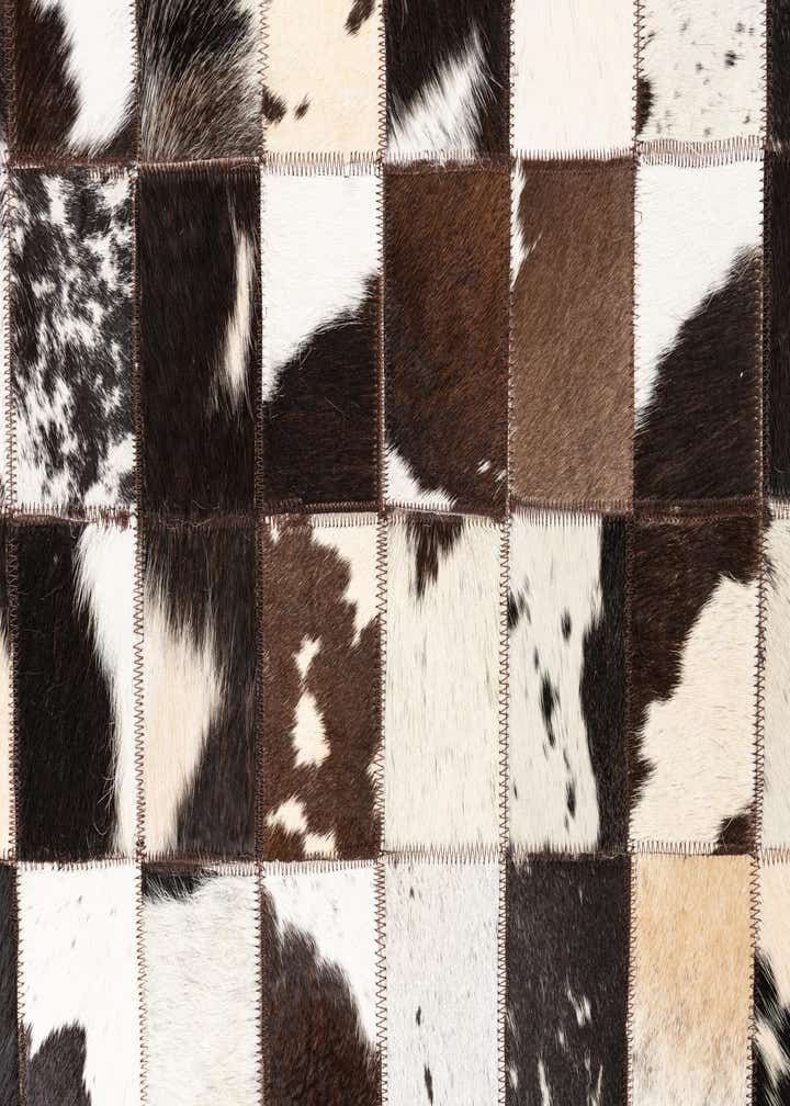 5' 1 x 8' Cowhide Leather Rug