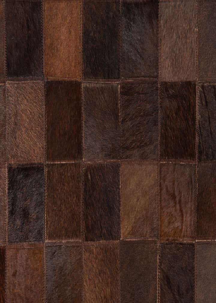 5' 1 x 8' Cowhide Leather Rug
