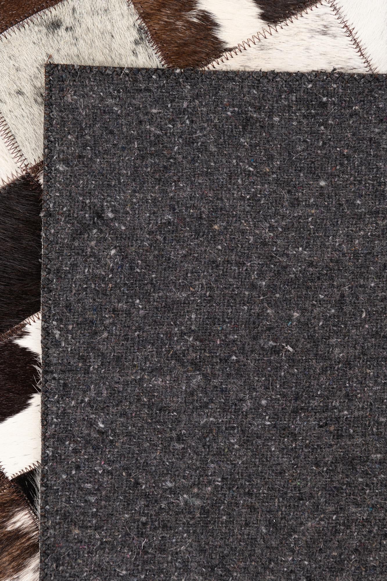 5' 1 x 8' Cowhide Leather Rug