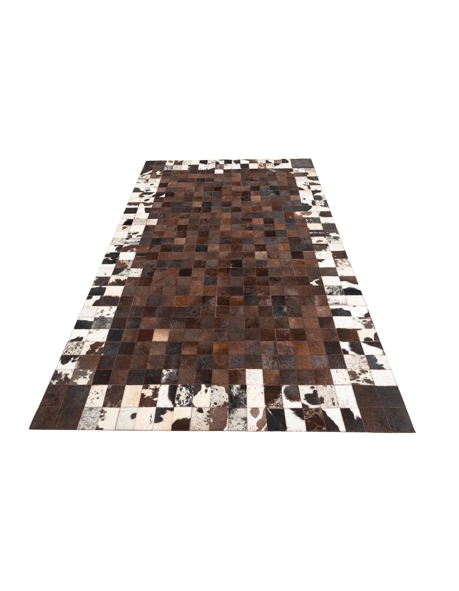 5' x 8' Cowhide Leather Rug