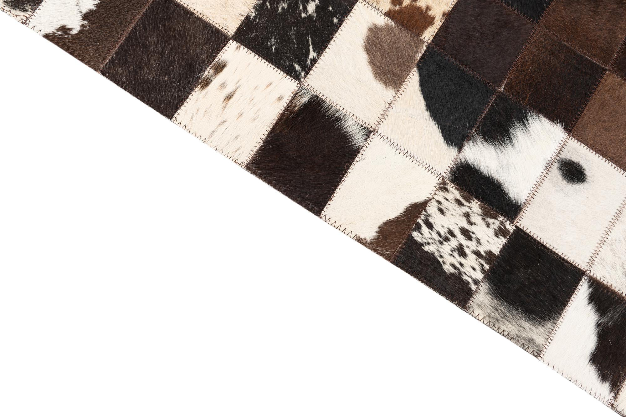 5' x 8' Cowhide Leather Rug