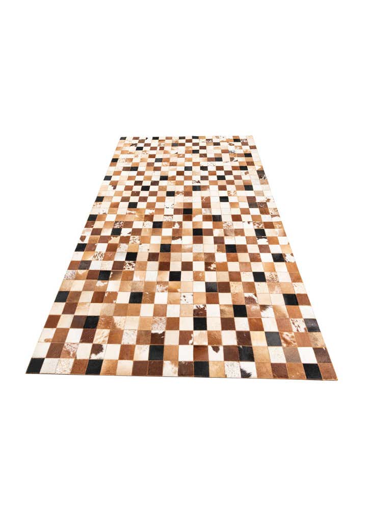 5' x 8' 1 Cowhide Leather Rug