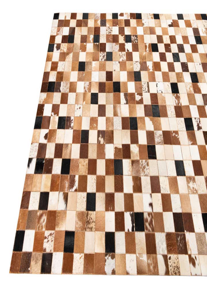 5' x 8' 1 Cowhide Leather Rug