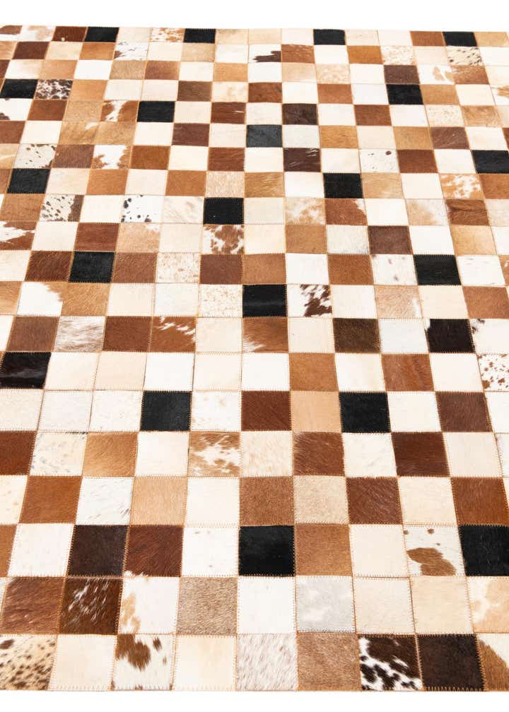 5' x 8' 1 Cowhide Leather Rug