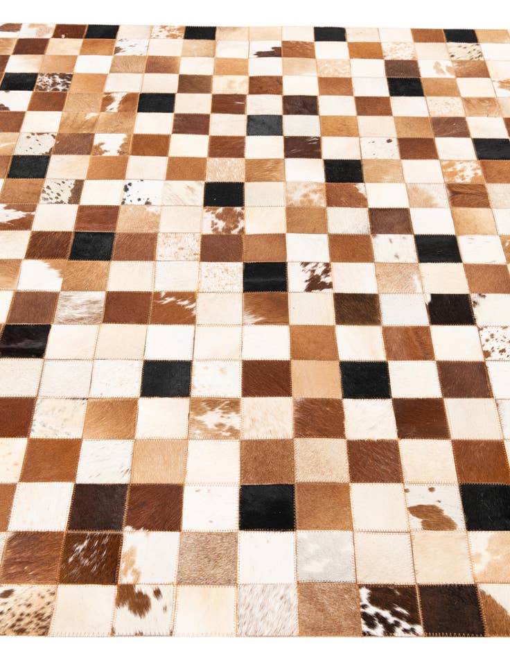 Detail image of 5' x 8' 1 Cowhide Leather Rug