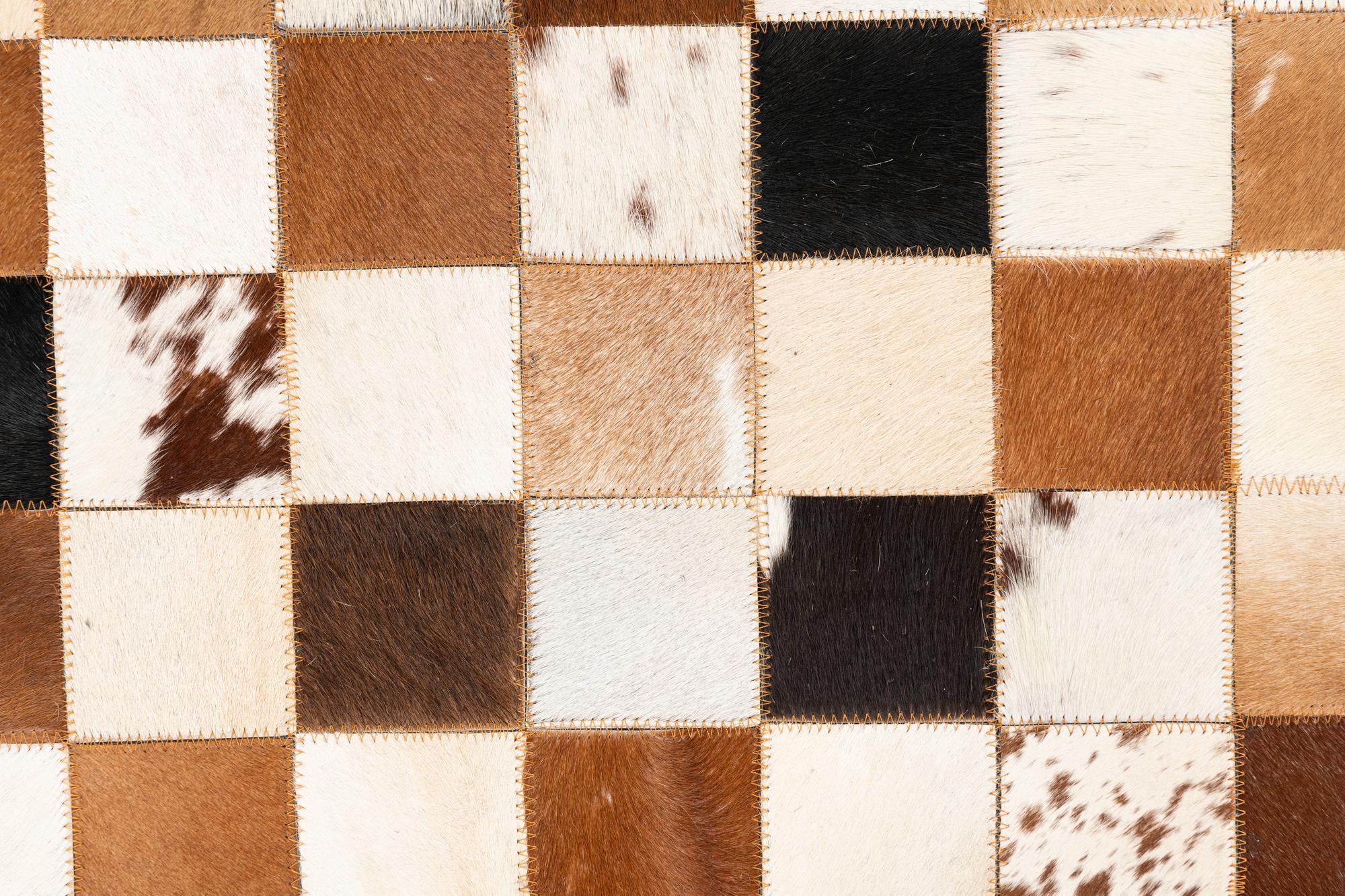 5' x 8' 1 Cowhide Leather Rug