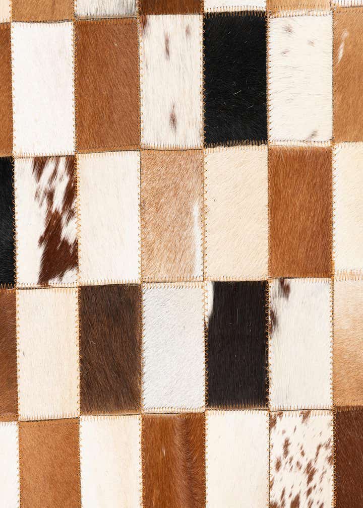 5' x 8' 1 Cowhide Leather Rug