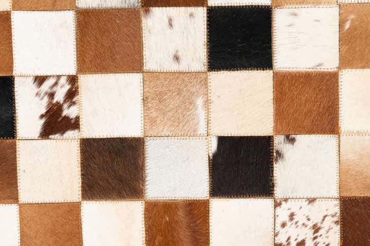 5' x 8' 1 Cowhide Leather Rug