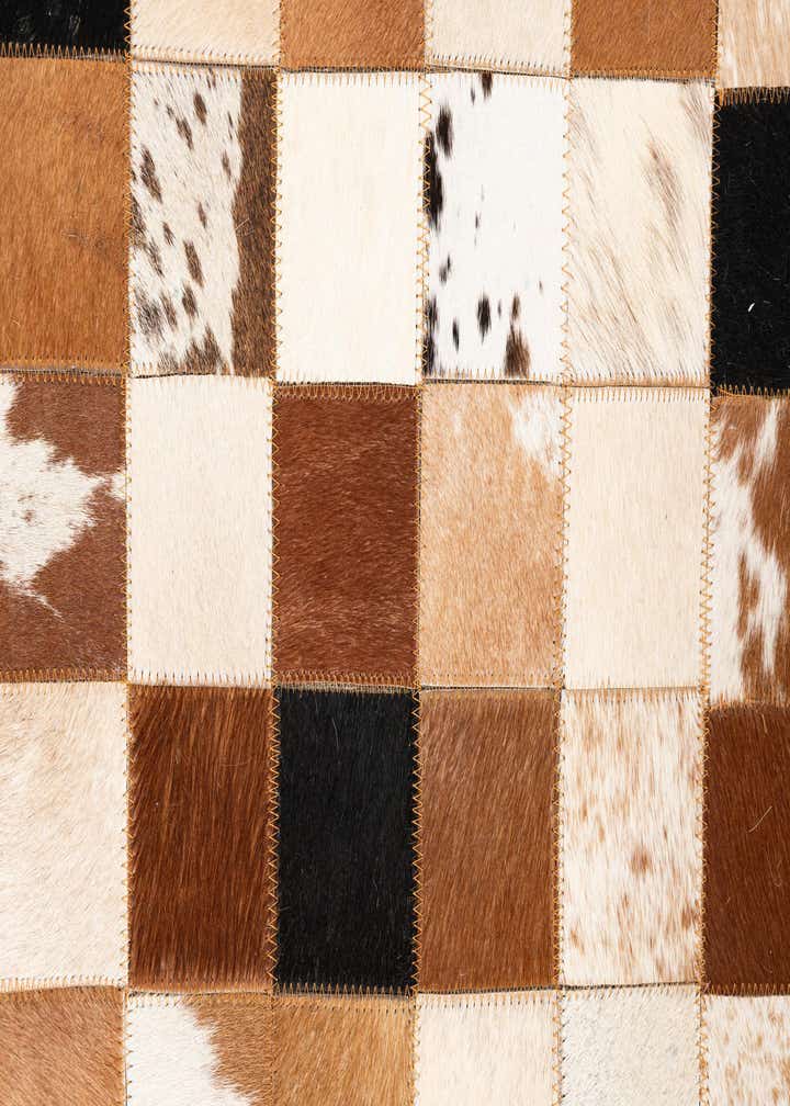 5' x 8' 1 Cowhide Leather Rug