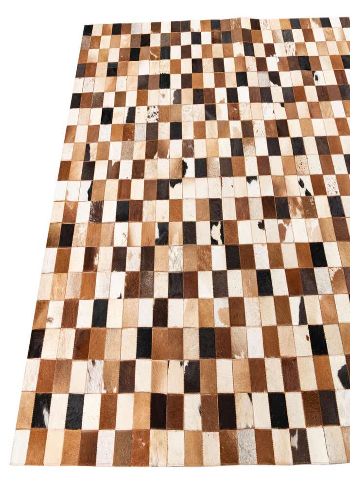 5' x 8' Cowhide Leather Rug