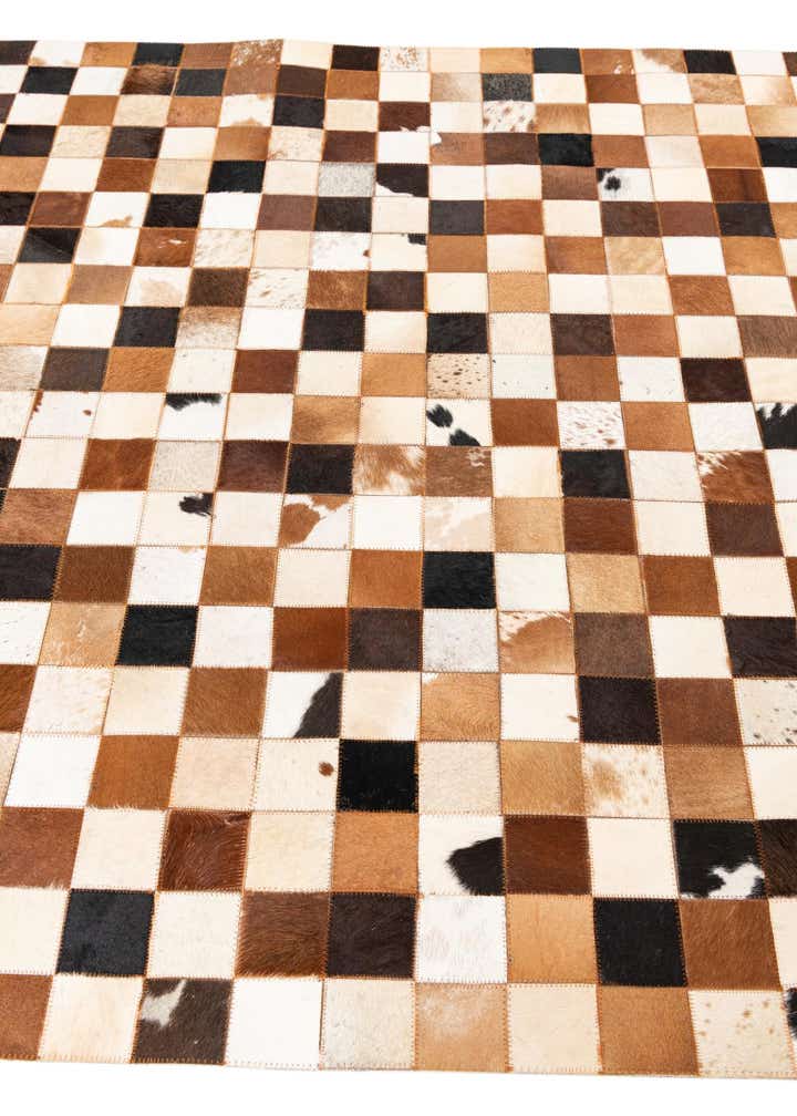 5' x 8' Cowhide Leather Rug