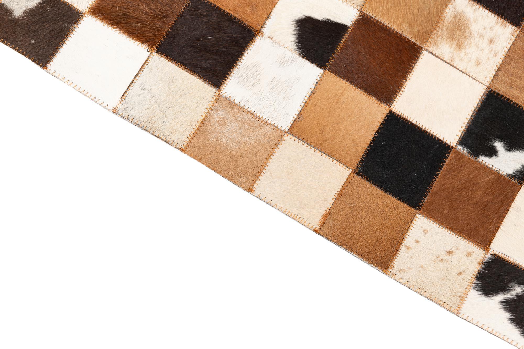 5' x 8' Cowhide Leather Rug