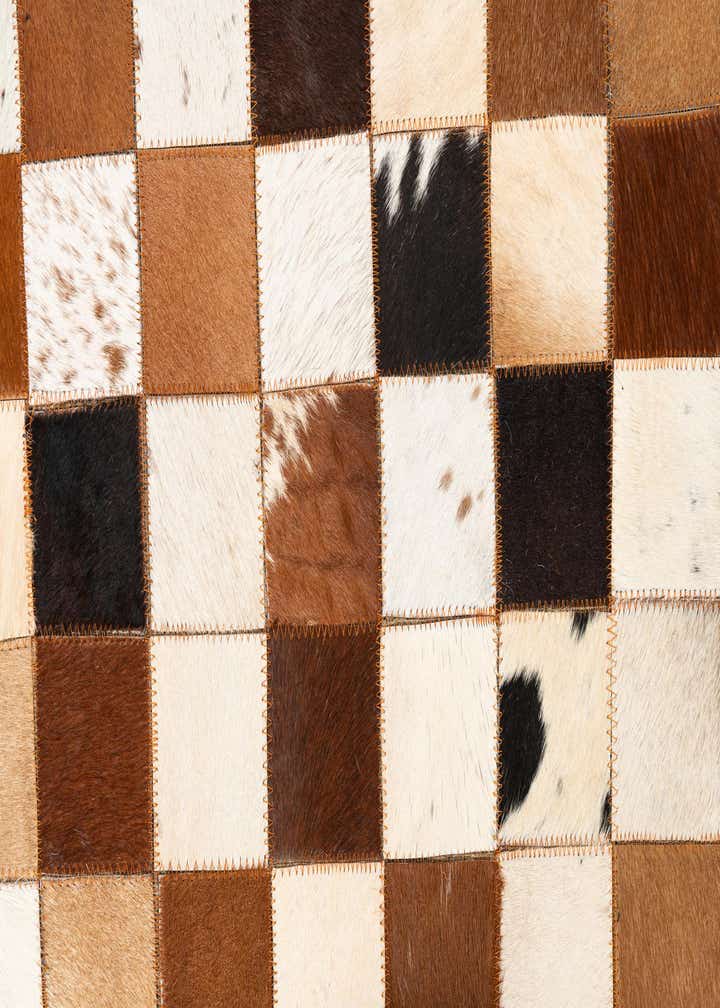 5' x 8' Cowhide Leather Rug
