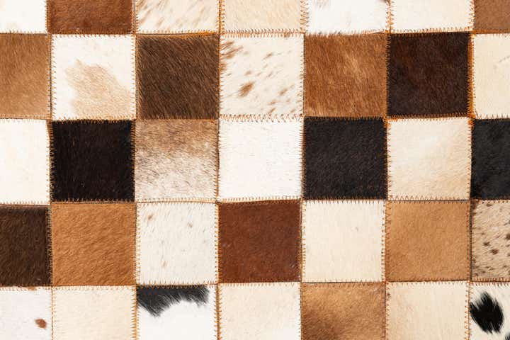 5' x 8' Cowhide Leather Rug