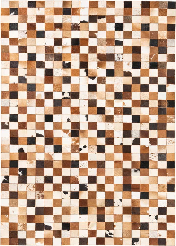 5' x 8' Cowhide Leather Rug