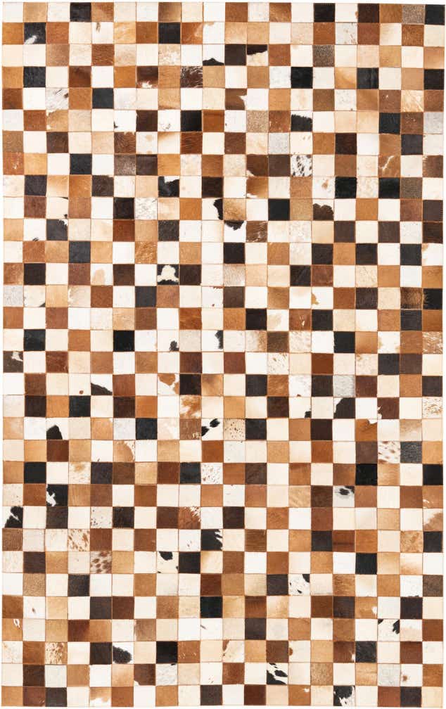 5' x 8' Cowhide Leather Rug