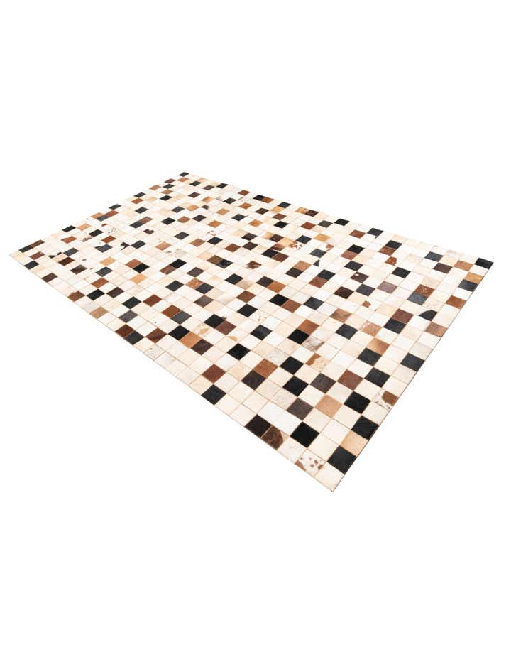5' 1 x 8' 1 Cowhide Leather Rug