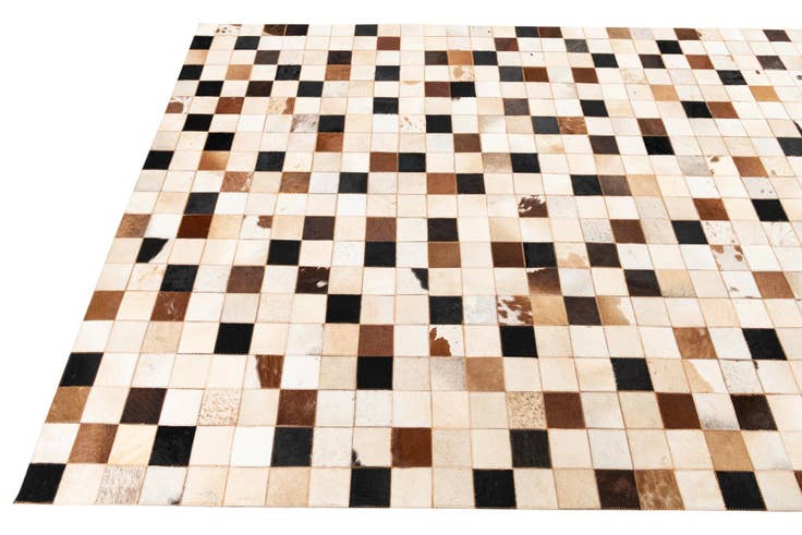 Detail image of 5' 1 x 8' 1 Cowhide Leather Rug