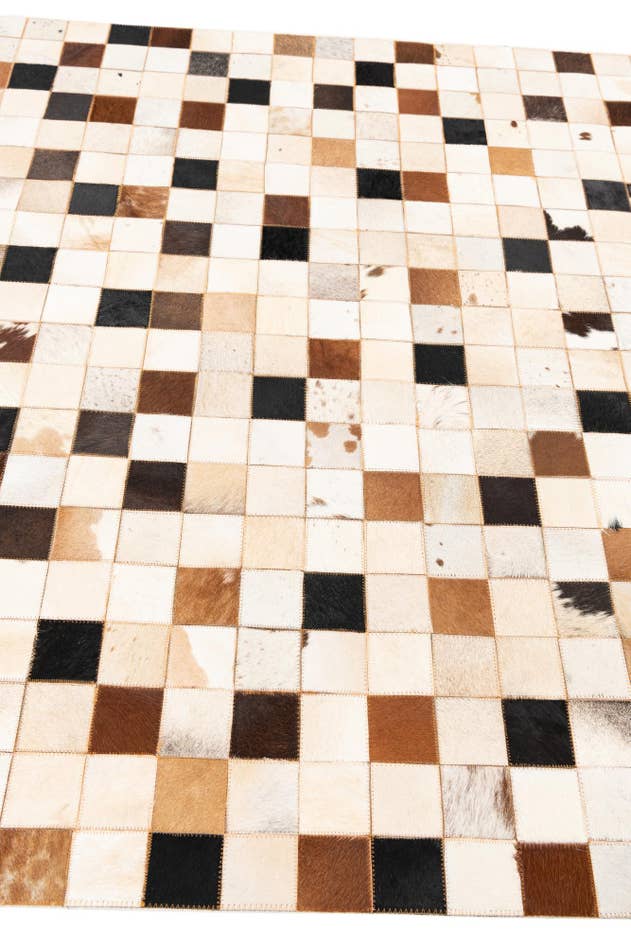 Detail image of 5' 1 x 8' 1 Cowhide Leather Rug
