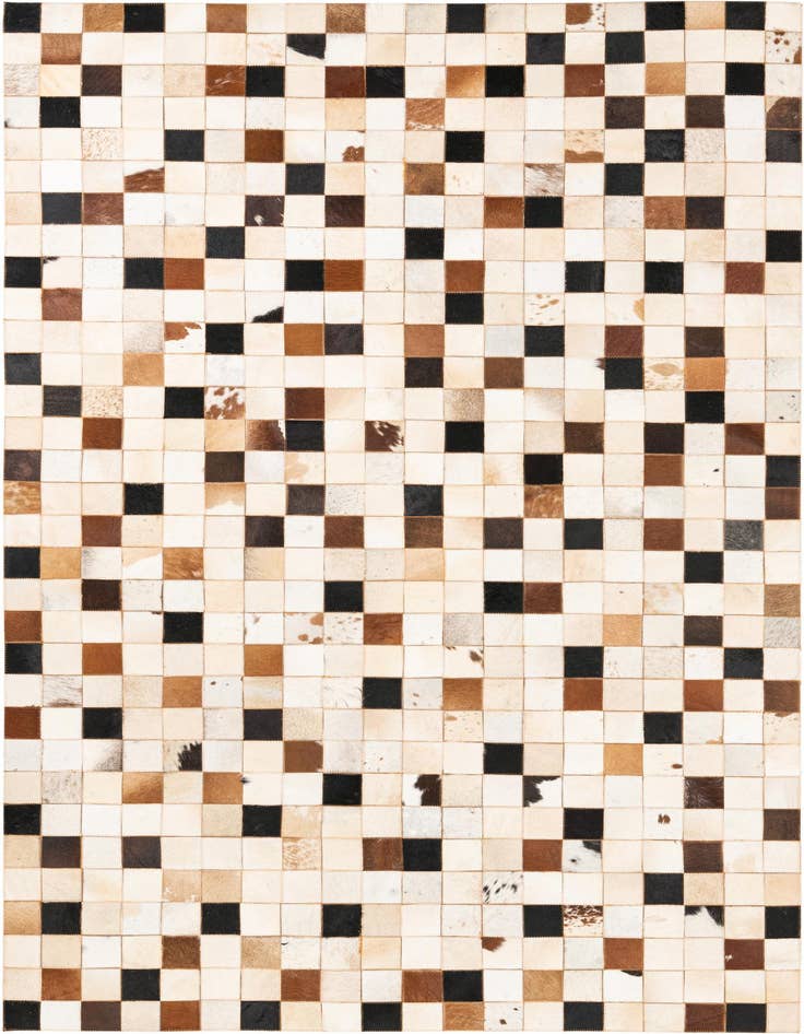 Detail image of 5' 1 x 8' 1 Cowhide Leather Rug