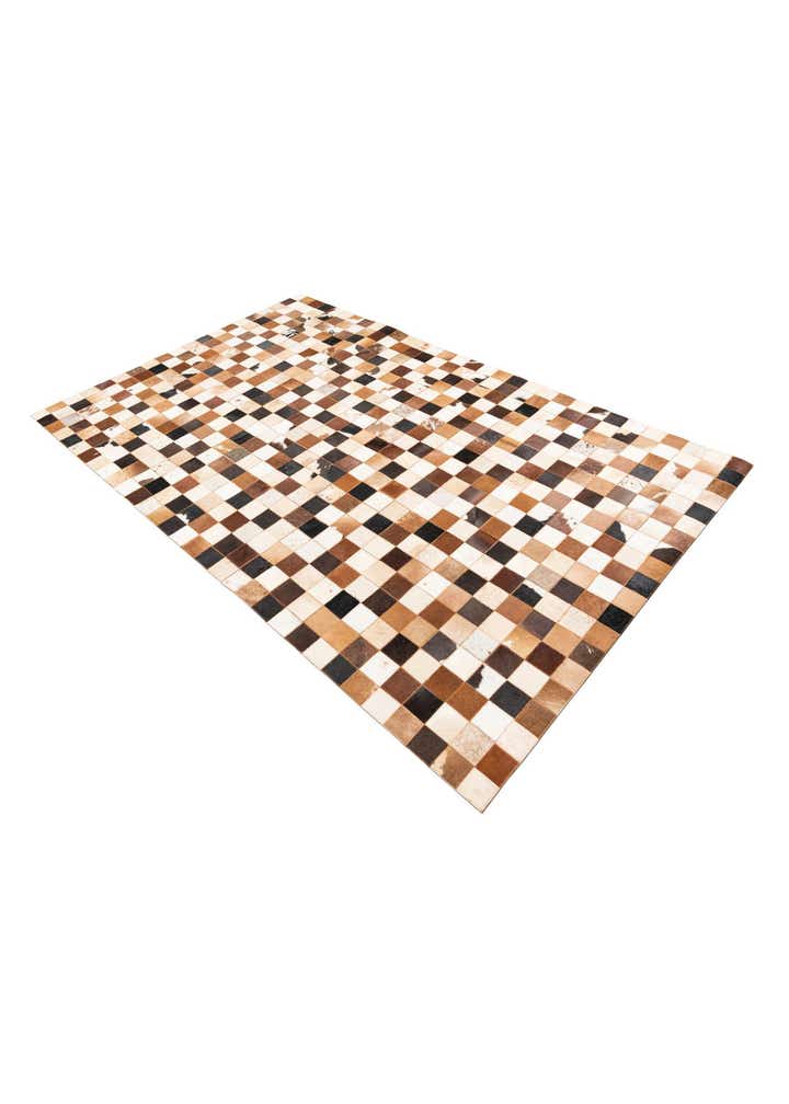 5' x 8' 1 Cowhide Leather Rug