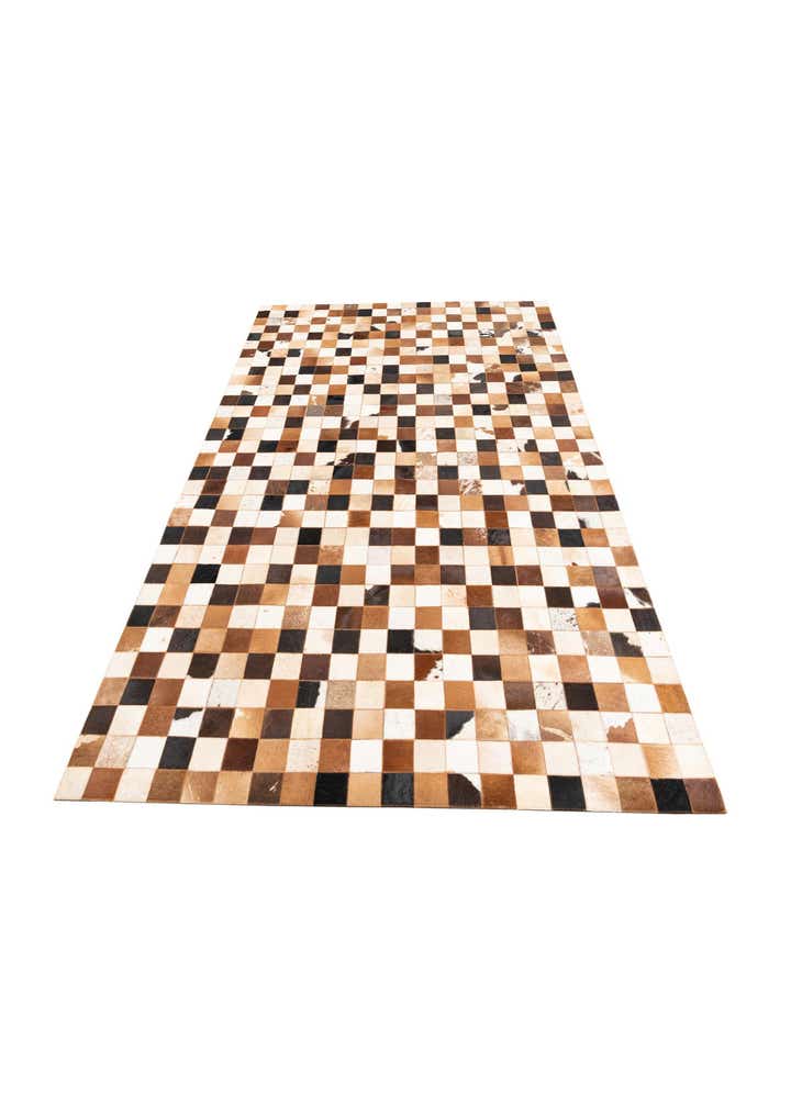 5' x 8' 1 Cowhide Leather Rug