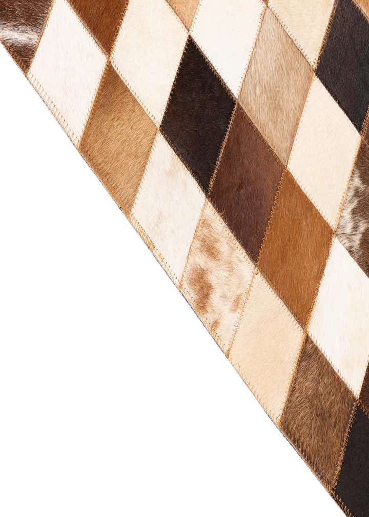 5' x 8' 1 Cowhide Leather Rug