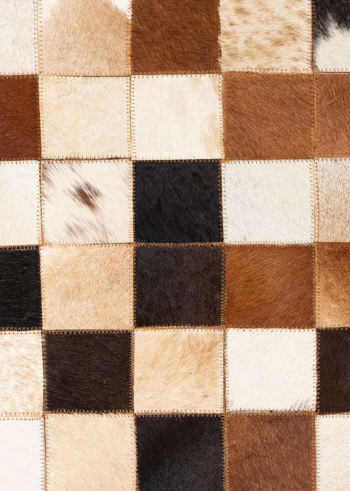 5' x 8' 1 Cowhide Leather Rug