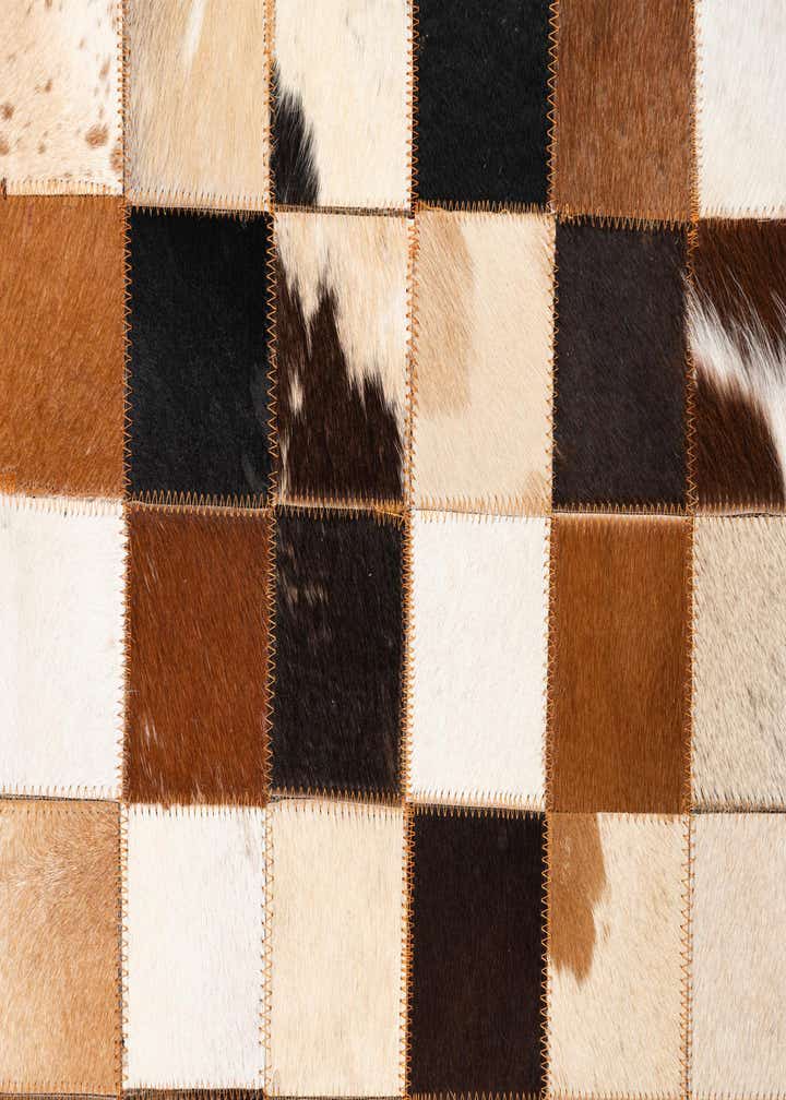 5' x 8' 1 Cowhide Leather Rug