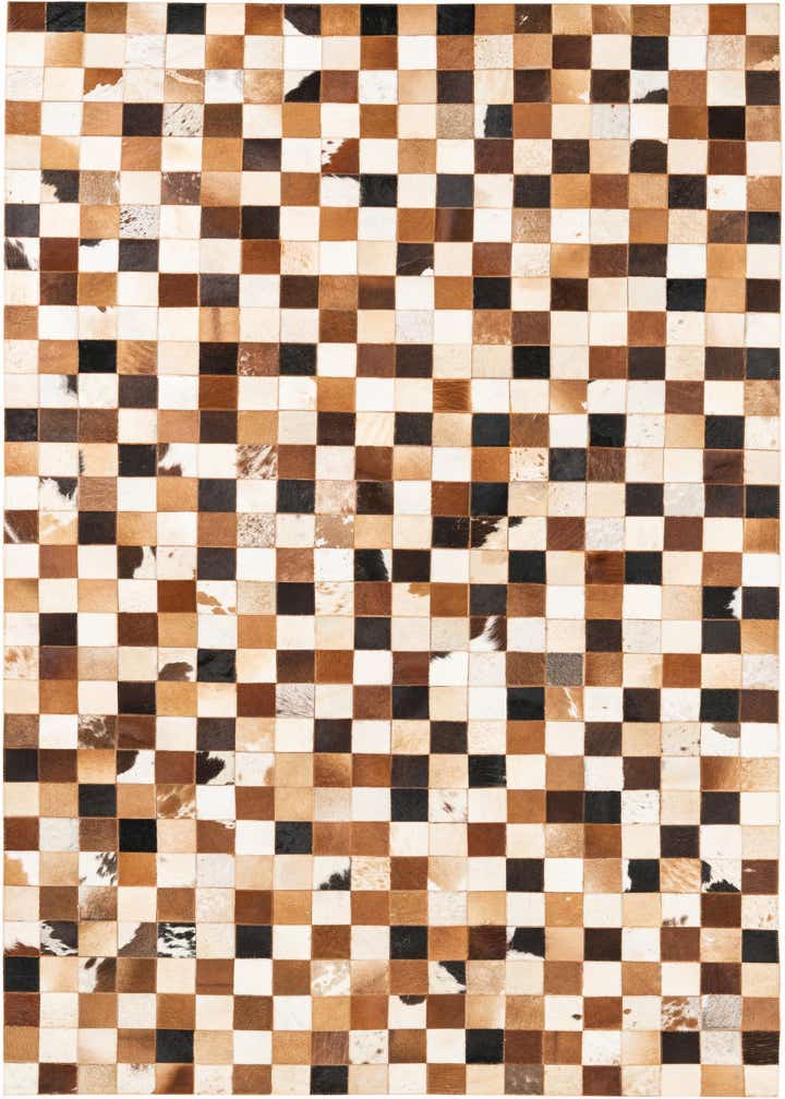 5' x 8' 1 Cowhide Leather Rug